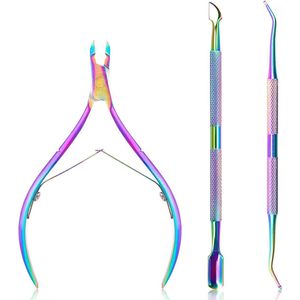 Roestvrij Stalen Nagelriemsnijder Set met Nagelverzorging Tools - Perfect voor Manicure en Pedicure
