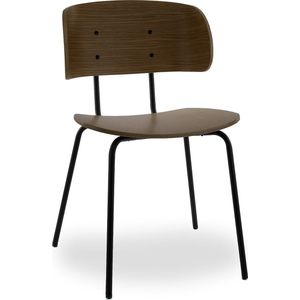 RoomForTheNew stoel m4 - eetkamer stoel - kantinestoel - stoel - chair - stoelen - eetkamer stoelen - kantine stoelen - bruine stoel - stoel bruin