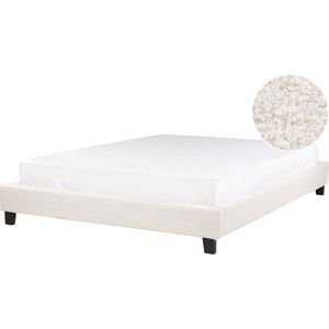 ROANNE - Tweepersoonsbed - Crème - 160 x 200 cm - Bouclé