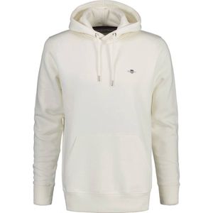 GANT heren O-hals hoodie shield logo wit
