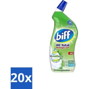 Biff - WC Total Gel - ProNature Toiletreiniger - Mint Eucalyptus 750ml - Bulkverpakking - 20 stuks
