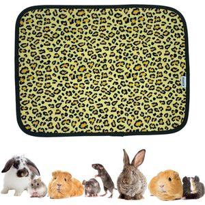 Sharon B - Strooiselmat Voor knaagdieren - Fleece - 76x81 cm - leopard bruin