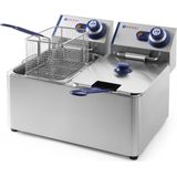 Hendi Frituurpan 2x 6 Liter - Dubbele Friteuse Kitchen Line - 230V / 6,6kW - 55x43x(H)29cm