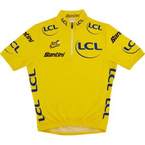 Santini Tour de France Gele trui Tour de France - fietsshirt korte mouwen Kids - Gpm Kid'S Leader Jersey Yellow - 11/12Y