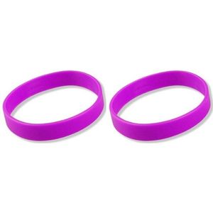 10x Siliconen armbandjes neon paars