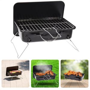 Cheqo® Draagbare Tafelbarbecue - Tafel Barbecue - Kleine BBQ voor Balkon, Camping en Strand - 35x25 cm