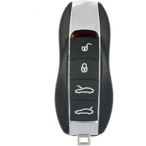 XEOD Autosleutelbehuizing - sleutelbehuizing auto - sleutel - Autosleutel / Geschikt voor: Porsche Cayenne, Panamera, & Macan 4 Knops smart key