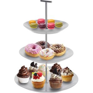 Cuisine Elegance Porseleinen High Tea Etagere - 3 lagen - 36 cm