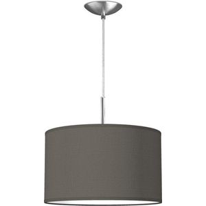 Home Sweet Home hanglamp Bling - verlichtingspendel Tube Deluxe inclusief lampenkap - lampenkap 35/35/21cm - pendel lengte 100 cm - geschikt voor E27 LED lamp - antraciet