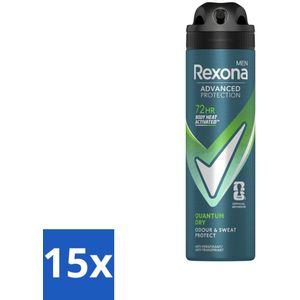 Rexona Men - Deodorant - Spray - Quantum Dry - 150ml x 15