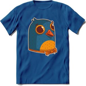 Strik duif T-Shirt Grappig | Dieren vogel Kleding Kado Heren / Dames | Animal Skateboard Cadeau shirt - Donker Blauw - L