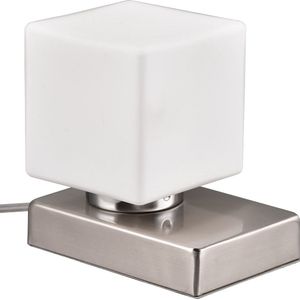 LED Tafellamp - Tafelverlichting - Torna Litt - E14 Fitting - Mat Nikkel - Metaal
