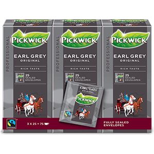 Thee pickwick fair trade earl grey 25x2gr | Omdoos a 3 pak x 25 stuk | 3 stuks