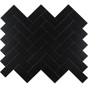 Zelfklevend Mozaïek Visgraat Zwart