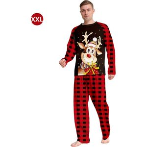 Livano Kerst Pyjama - Heren - Kerstpyjama - Mannen - Volwassenen - Set - Broek - Shirt - Christmas - Maat XXL