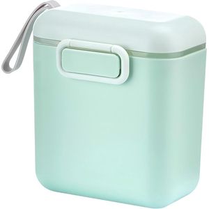 Melkpoeder portioneerder baby, 800 ml draagbare melkpoeder opbergdoos, melkportioneerder baby met schraper en lepel, portioneerder melkpoeder blik melkpoeder houder dispenser BPA-vrij, groen