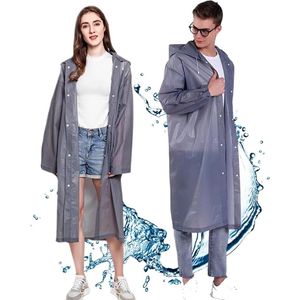 2 Stuks Regenponcho Herbruikbare Regenjas Eva Lichtgewicht Regenponcho Waterdichte Regenjassen Met Capuchon Ideaal Voor Festivals, Kamperen, Vissen, Themaparken