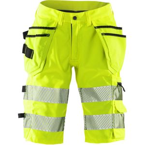 Fristads Hi Vis Korte Stretchbroek Vrouw Klasse 1 2529 Plu - Hi-Vis geel - 44