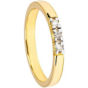 Di Lusso - Ring Venezia - Diamanten - 14 Karaat Goud - Dames - 18.00 mm