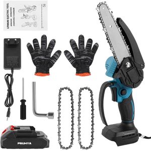 Draadloze Mini Kettingzaag 6 Inch 799W - 18V Accu-Zaag Compatibel met Makita | Handzaam Ontwerp met 5.0Ah Accu & Snelader (Inclusief Veiligheidsset)