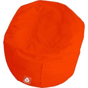 Whoober ronde zitzak Ibiza L outdoor donker oranje - Wasbaar - Voor binnen en buiten