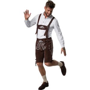 dressforfun - Lederhose Vogelzang S - verkleedkleding kostuum halloween verkleden feestkleding carnavalskleding carnaval feestkledij partykleding - 302825