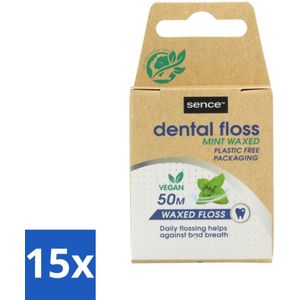 Sence - Fresh Mint - Flosdraad - Verfrissend - 50 meter - Bulkverpakking - 15 stuks