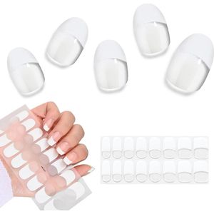 16 Pieces French Nail Stickers with Gold Edge for French Manicure
