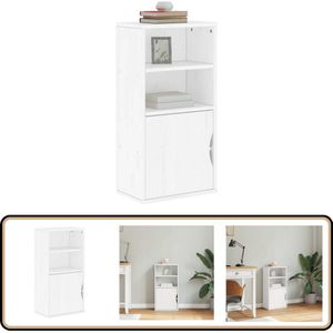 vidaXL Bijzetkast ODDA 40x24x79 cm massief grenenhout wit