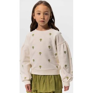 Sissy-Boy - Off-white sweater met palmboom embroidery