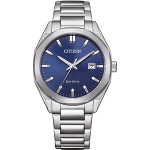 Citizen BM7620-83L Heren horloge Eco-drive staal met blauwe wijzerplaat