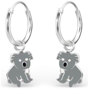 Princess Oorbellen Koala L - Zilver E-Coating - Dier - ∅9mm