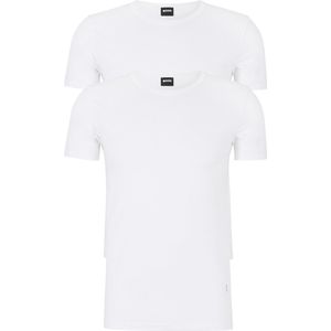 HUGO BOSS Modern stretch T-shirts slim fit (2-pack) - heren T-shirts O-hals - wit - Maat: XXL