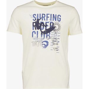 Unsigned heren T-shirt wit met surfer - Maat 3XL