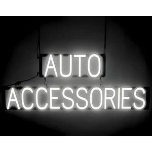 AUTO ACCESSORIES - Lichtreclame Neon LED bord verlicht | SpellBrite | 102 x 38 cm | 6 Dimstanden - 8 Lichtanimaties | Reclamebord neon verlichting