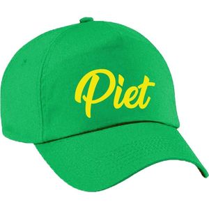 Piet verkleed pet groen voor dames en heren - petten / baseball cap - verkleedaccessoire volwassenen - Sinterklaas / carnaval