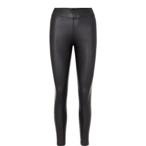 PIECES Imitatieleren Legging PCNEW Zwart