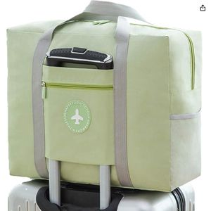 Ultieme Waterdichte Handbagage Reistas - Duurzaam, Opvouwbaar, Geschikt voor Dames en Heren - Ideaal voor Reizen met de Bekendste Luchtvaartmaatschappijen Groen