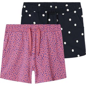 NAME IT NKFVIGGA 2P SHORTS NOOS Meisjes Broek - Camellia RosePack:PACK W. DARK SAP DOTS - Maat 98