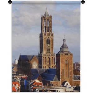 Wandkleed Utrecht - De domtoren in de Nederlandse stad Utrecht Wandkleed katoen 150x200 cm - Wandtapijt met foto