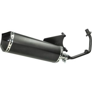 Uitlaat cpl euro-4 (model akrapovic) zip 4t 3v zwart/zwart