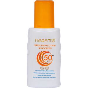 Harem's Sunscreen 50+ SPF UVA UVB - Very High Protecion - Sensitive - Waterproof - Hyaluronic Acid - Collagen - Panthenol
