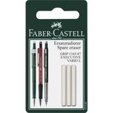 Faber-Castell reservegum - voor vulpotlood GRIP 1345/1347 - 3 stuks op blister - FC-131596