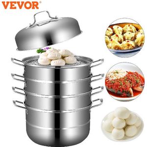 Vevor Stoompan 28cm - 5 laags - RVS - Koken - Groenten - Rijst - Voedsel steamer