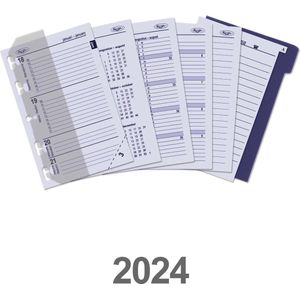 Kalpa 6347-24 Mini Agenda Binder Inleg 1 Week per 2 Paginas Jaardoos NL EN 2024