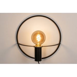 Lumidora Wandlamp 74170 - Voor binnen - DAAN - E27 - Zwart - Messing - Metaal - ⌀ 40 cm