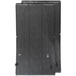 Zonnepaneel - Zonnepanelen - Zonnepanelen met stekker - Zonnepaneel camper - Zonnepanelen plat dak - 200W - Hoogwaardige ETFE Flexibele Zonnepaneel Monokristallijn Kit voor 12V Acculader - Off-Grid Power Camping
