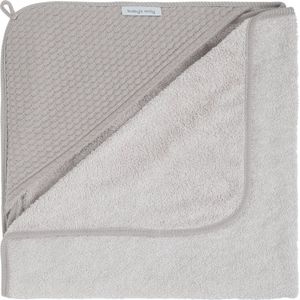 Baby's Only Baby badcape - Omslagdoek - Handdoek met capuchon Sky - Urban Taupe - 75x85 cm - Badstof