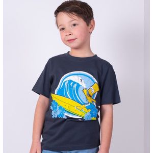The Simpsons Tshirt Blauw Surf-Maat 140