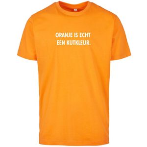 T-shirt oranje - Oranje is echt een kutkleur- Wit - 3XL - soBAD. - Koningsdag - Unisex - Oranje - Voetbal - Nederland